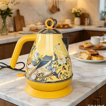 Compact 2000W Electric Kettle 1.7L Stainless Steel with Cordless Base