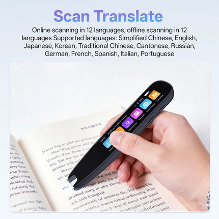 Portable AI Scan Translator Pen with Voice Translation 134 Languages Type-C Rechargeable
