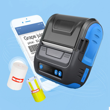 Wireless Bluetooth Thermal Printer for Mobile Labels & Receipts – Compact Direct Thermal Printing Device