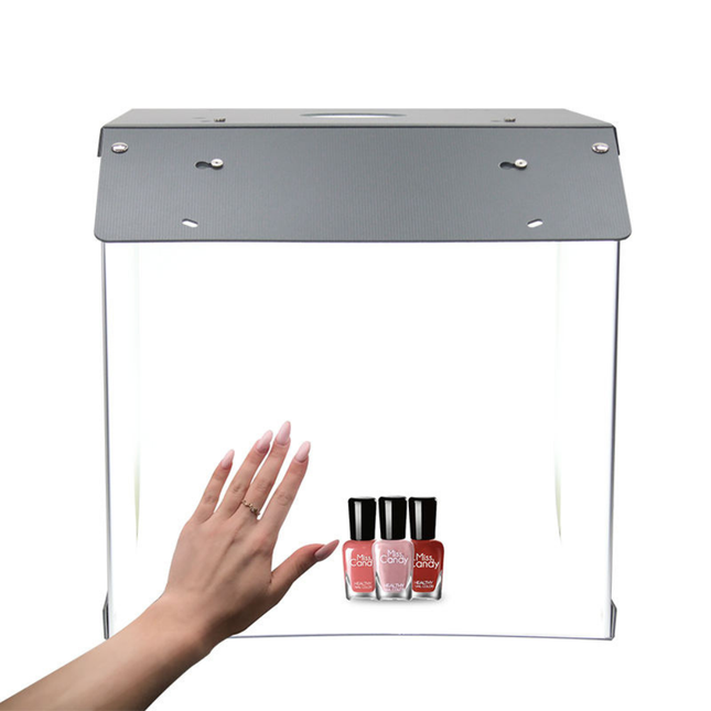 Portable LED Photo Light Box Studio Kit with Dual Light Strips for Small Product Photography