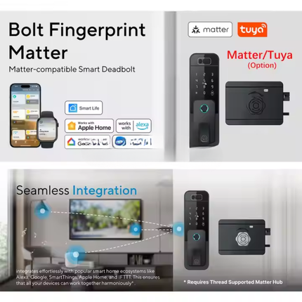 Smart Electronic Deadbolt Door Lock with Face Recognition, WiFi, Bluetooth and Keypad Access
