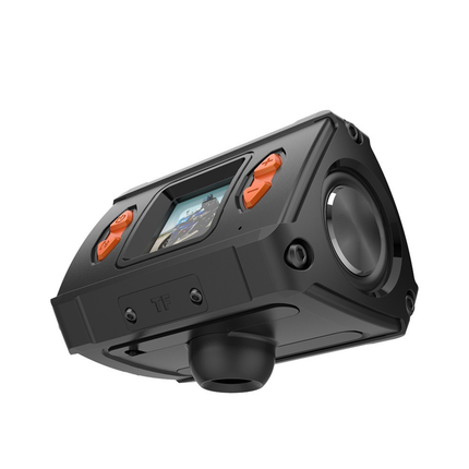 Motorcycle Dash Camera with 1080P Video Recording and 5W Waterproof Bluetooth Speaker