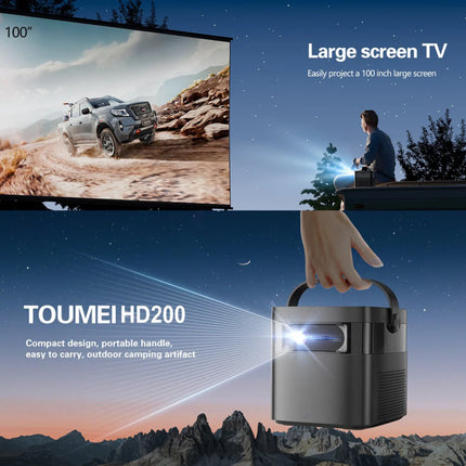 Smart Mini DLP Projector Full HD 1080P with Auto Laser Focus, Android System & Dual WiFi