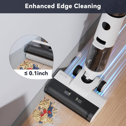 Rechargeable Cordless Floor Cleaning Machine 2-Speed 9KPa Suction Wet Dry Vacuum for Hard Floors