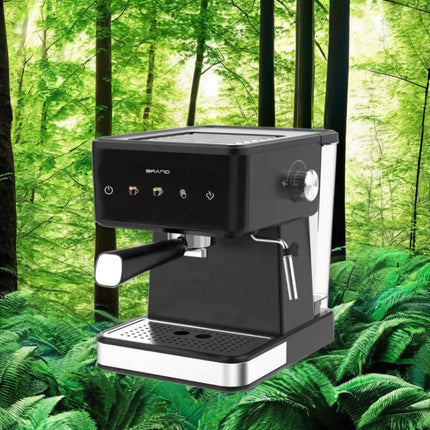 Compact Espresso Maker with 19-Bar Pressure, Milk Foam Wand & 0.8L Detachable Tank