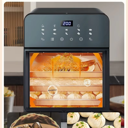 12L Digital Air Fryer Oven with Touch Screen Controls and Adjustable Temperature Timer