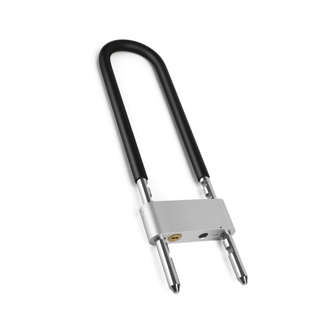 Smart U-Shaped Fingerprint U Lock with Bluetooth App and Emergency Power Supply