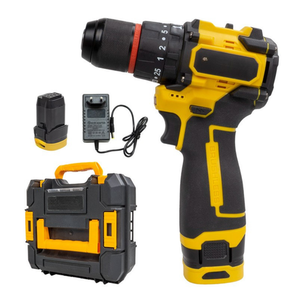 Rechargeable Cordless Impact Drill & Electric Screwdriver Set – 1550RPM Variable Speed, 35Nm Brushless Motor