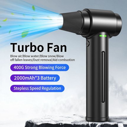 Portable 2-in-1 Rechargeable Handheld Fan 3 Battery 2000mAh Strong Airflow Type-C Charging