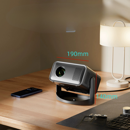 Compact 720P Android Projector with Wireless Display and Up to 150 Inch Projection Size