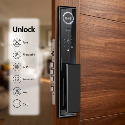 Aluminum Alloy Digital Door Lock with 360° Fingerprint, HD Camera, OLED/IPS Screen & App Unlock