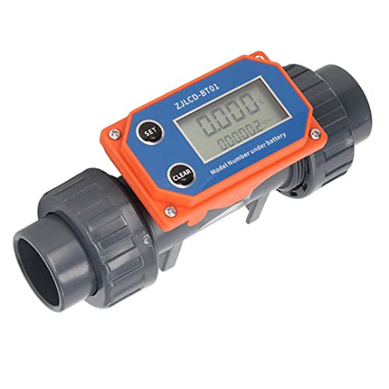 2″ Digital Water Flow Measurement Meter with LCD Screen for 50/63mm PVC Pipeline, IP65 Protection