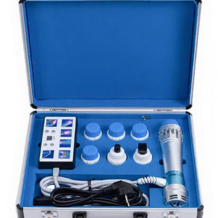 Portable 10 Head Electrorelaxation Massager Adjustable Intensity Silver Blue