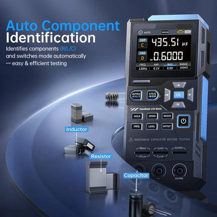 Handheld Digital LCR Meter for Accurate RLC Component Testing with Multi-Frequency Support