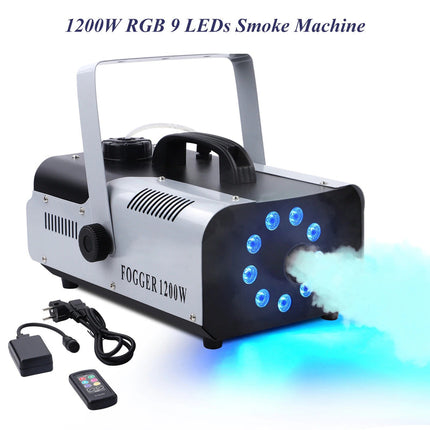 1200W Professional Smoke Effect Machine with Multicolor LED Lights & Wireless Remote