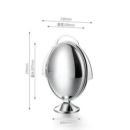 Stainless Steel Petal-Shaped Serving Plate with Mirror Finish Fruit & Candy Dish Decorative Tableware