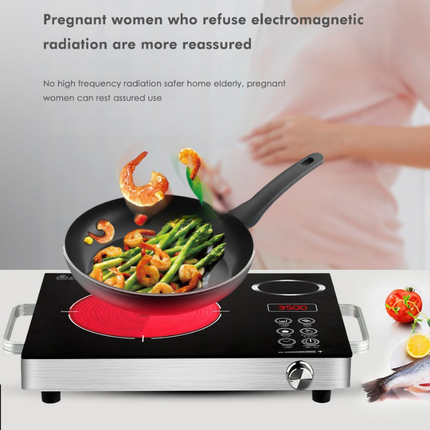 3500W Single Induction Cooktop with Sensor Touch Controls and Toughened Glass Panel