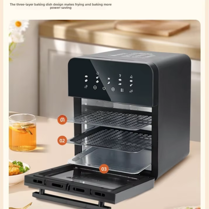 12L Digital Air Fryer Oven Touch Screen 8 Presets Multi Function Countertop Use