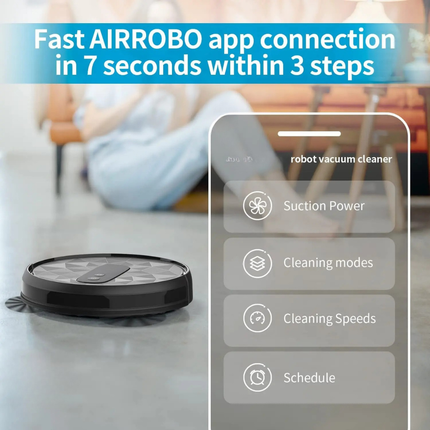 Smart Robotic Vacuum Cleaner with App & Remote Control, HEPA Filter and Sonic Mopping