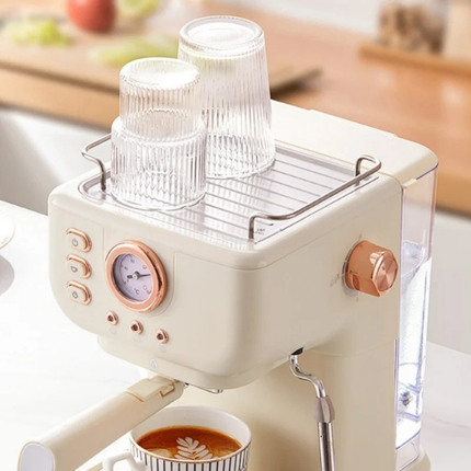Semi Automatic Espresso Coffee Maker with 20 Bar Pressure and Stainless Steel Housing