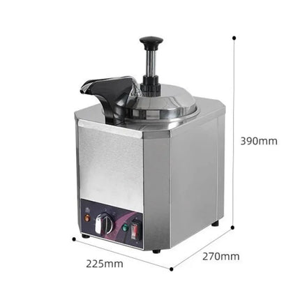 Commercial Heated Sauce Dispenser Pump for Countertop Use with Adjustable Heat