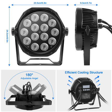 IP65 Waterproof RGBW Stage Par Light 14x10W LED Outdoor Indoor Event Lighting DMX Sound Activated Control