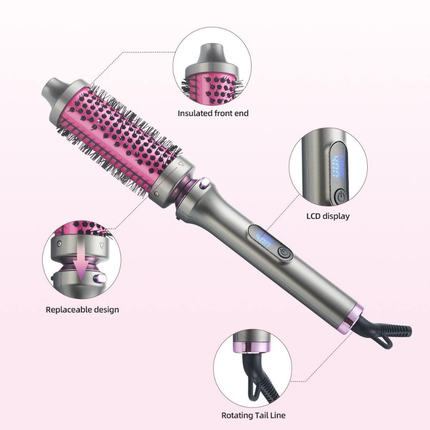 Professional 7-in-1 Hair Curler Set with Ceramic Coating Multi Styler Curling & Straightening Tool