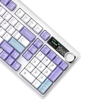 RGB Mechanical Keyboard Tri Mode Screen Knob Sound Dampening