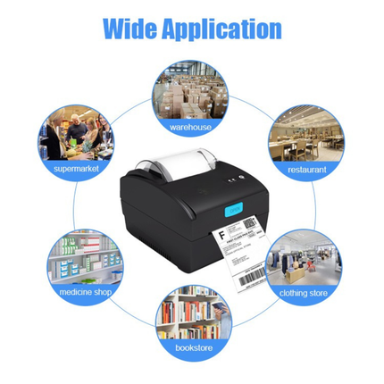 Portable 3-Inch Thermal Label Printer with 203DPI Resolution for Labels and Stickers