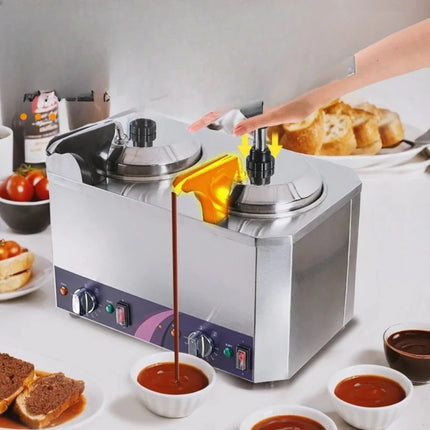 Dual Heated Condiment Dispenser Pump for Professional Food Service Use