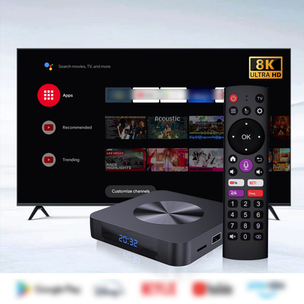 Android 12 TV Box  4GB RAM 32GB Storage 8K Streaming Box Dual Band WiFi