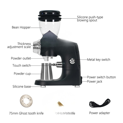 Heavy Duty 350W Coffee Bean Grinder Stainless Steel Housing Electric Kitchen Grinder