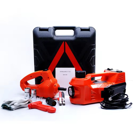 Electric 12V Vehicle Lift Kit with Hydraulic Jack & Power Wrench