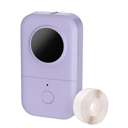 Cordless Handheld Label Printer with Smartphone App & Rechargeable Battery – Purple