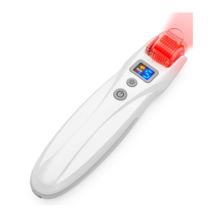 Wireless LED Microneedling Roller with Adjustable Heads and 5 EMS Levels