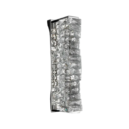 Gold Chrome LED Wall Light with K9 Crystal Accents for Living Room and Bedroom
