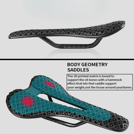 Carbon Fibre Bicycle Saddle with 3D Printed Padding Structure
