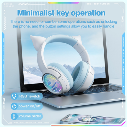 Rechargeable 2-in-1 Headphones Bluetooth & 2.4G Wireless Wired Mode 50mm High-Quality Drivers