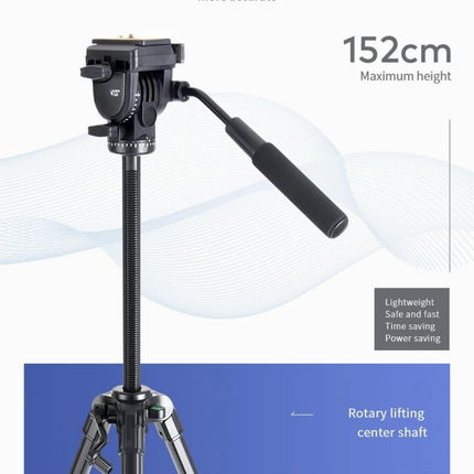 Portable 4-Section Aluminum Tripod for Photography & Video Fits Cameras and Smartphones