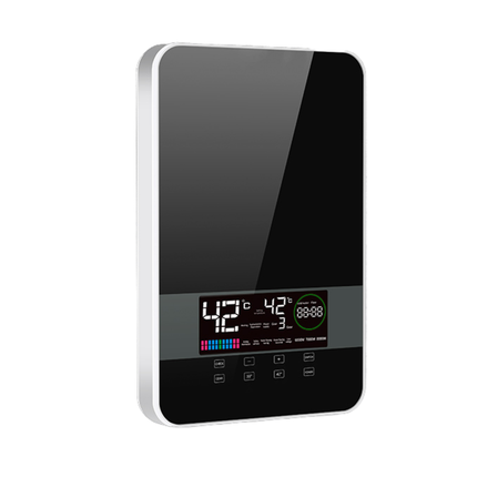 Wall-Mounted Smart Instant Electric Water Heater with Touch Control & Glass Panel