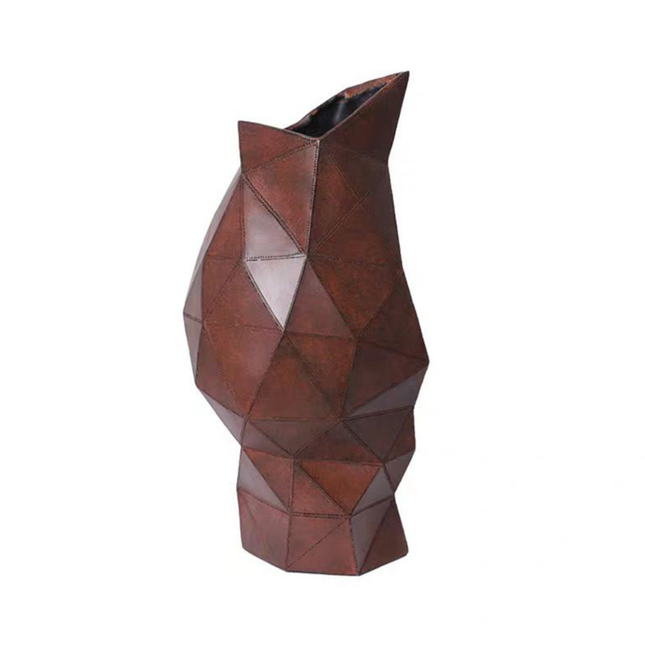 Tall Rustic Red Resin Vase for Home Décor – 44cm