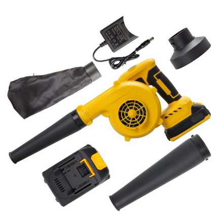 Cordless Electric Yard Blower & Vacuum with LED Display, High-Speed Airflow and Dual Batteries