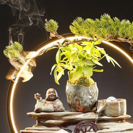 Decorative Indoor Flowing Water Feature with Crystal Ball for Home or Office Display
