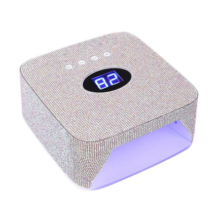 Cordless Gel Curing LED Nail Lamp S50 with 30 Diamond Beads White