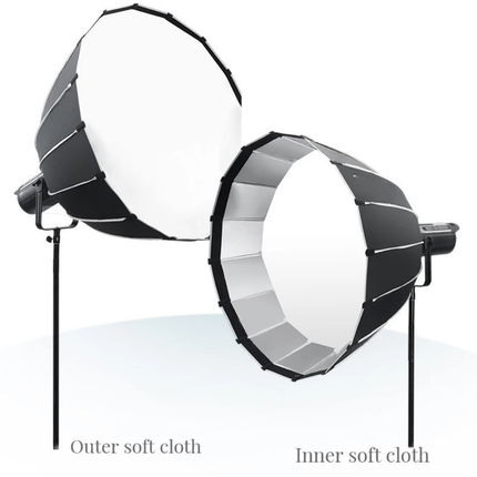 Professional Deep Parabolic Hexagon Softbox with Bowens Mount for Studio Lighting
