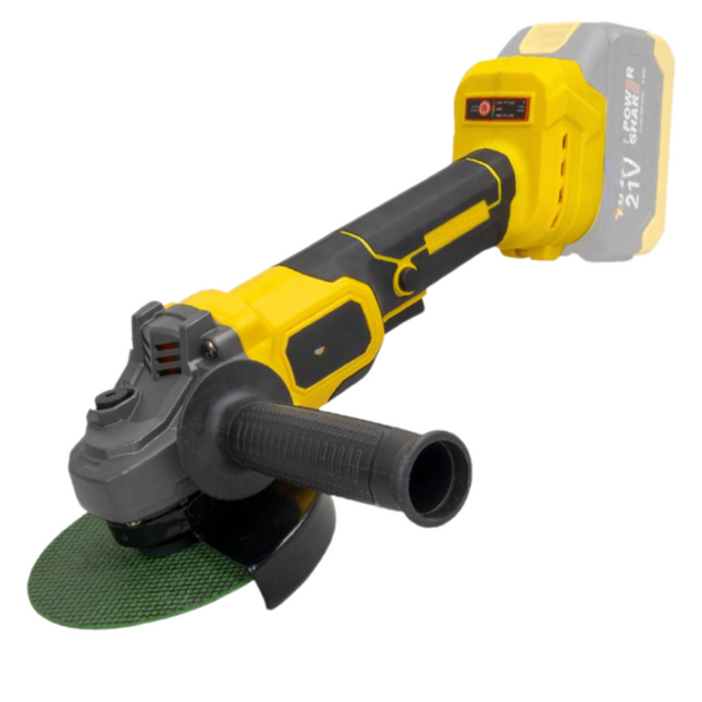 Heavy-Duty Cordless Brushless Angle Grinder 21V 3.0Ah, 100/125mm Disc, Variable Speed for Cutting, Grinding & Demolition
