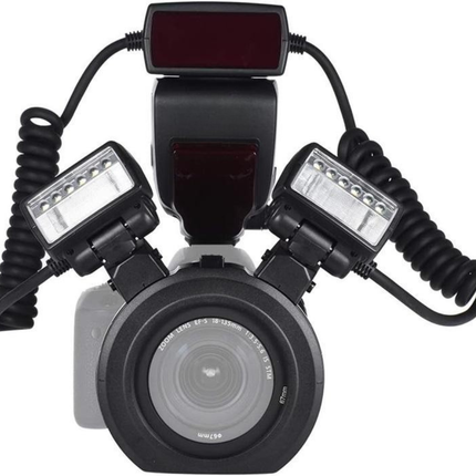 Professional Macro Twin Flash Lighting System with Daylight Output & Multi-Lens Compatibility