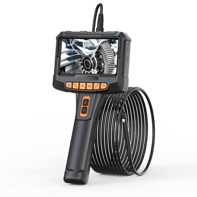 Professional Dual Camera Inspection Scope with 5-Inch IPS Monitor, 1080p HD & IP67 Waterproof Design