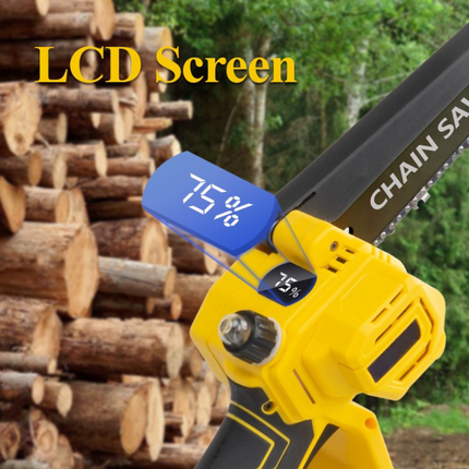 Compact 8" Cordless Electric Chain Saw 600W Brushless – Lightweight One-Hand Garden Cutter