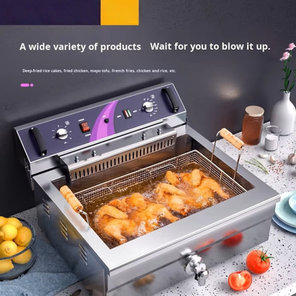 Commercial 20L Electric Deep Fryer with Adjustable Temperature and Fast Heating
